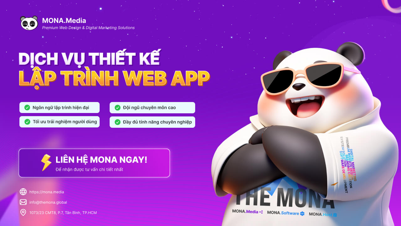 Dịch vụ lập trình web app mona