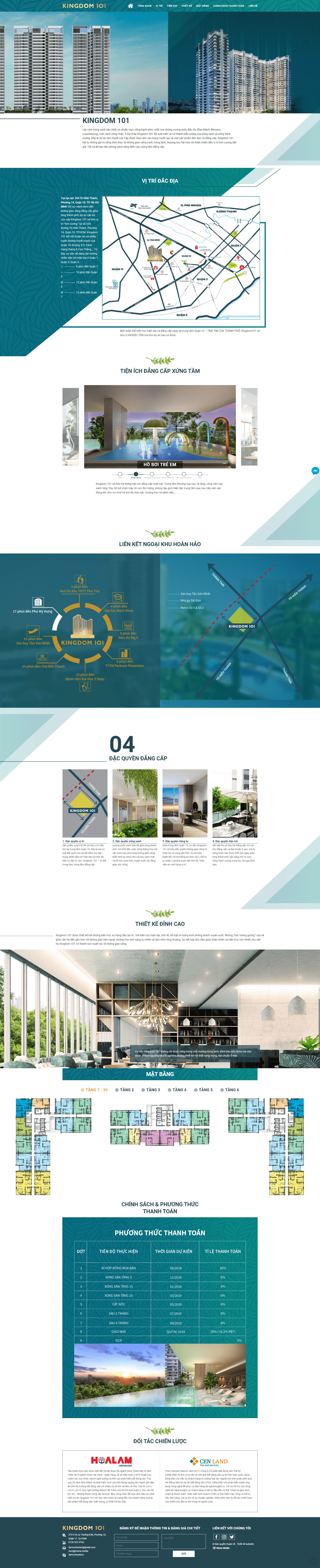 Mẫu website bất động sản do MONA thiết kế