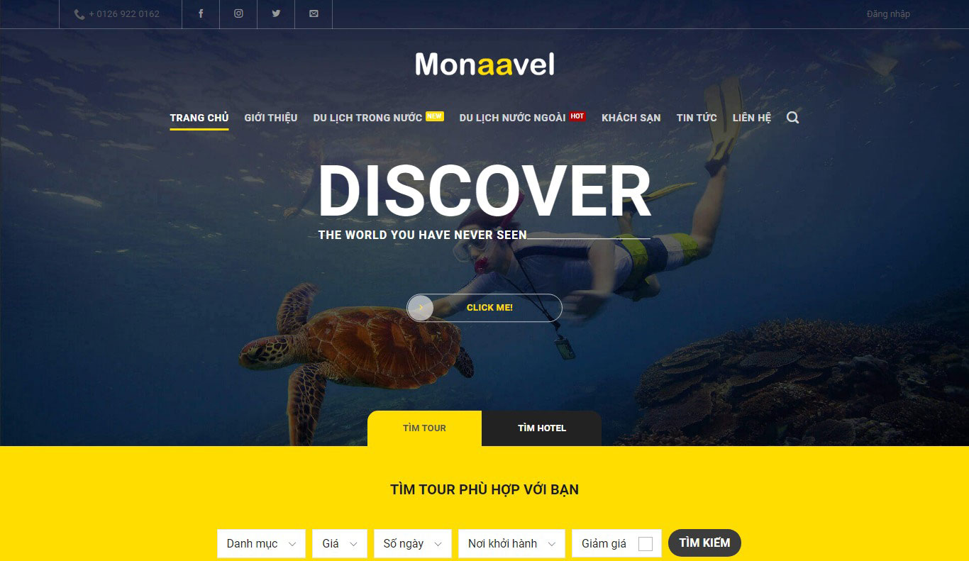 Mẫu website du lịch
