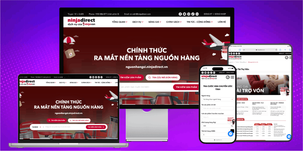Thiết kế website đặt hàng Trung Quốc​ responsive