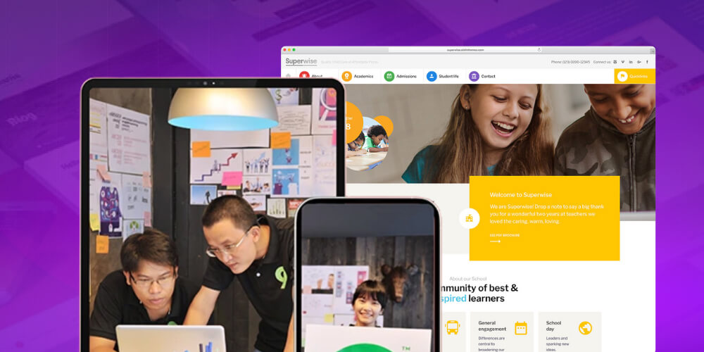 web du học chuẩn SEO