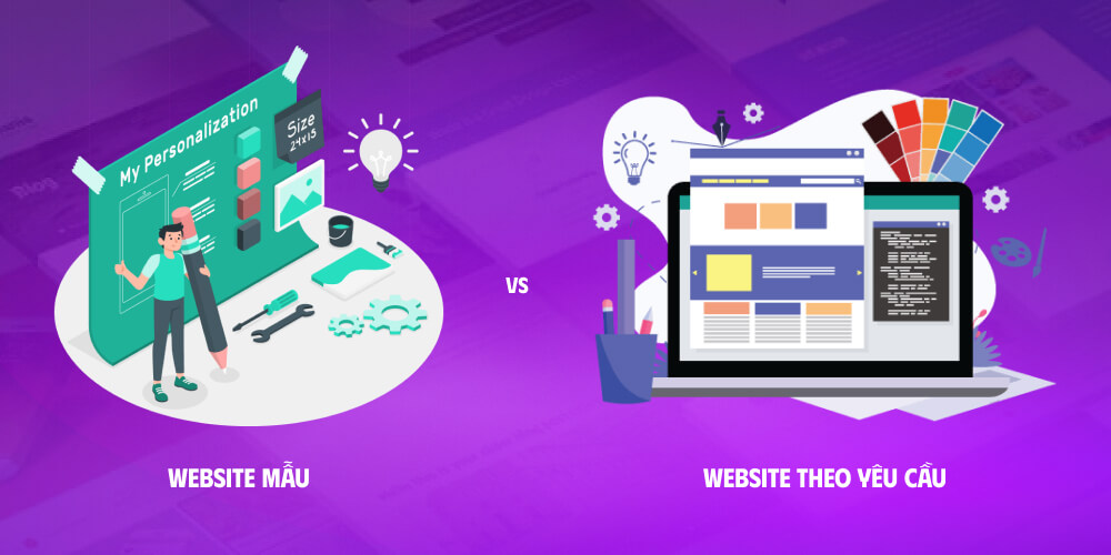web mẫu và web theo yêu cầu