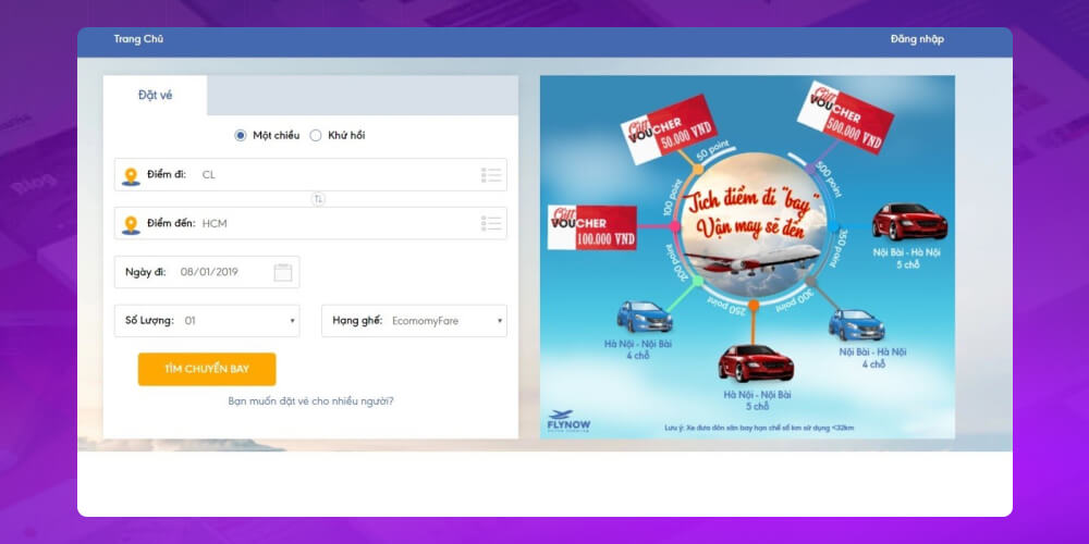 chức năng đặt taxi