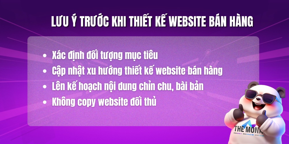 Một số lưu ý trước khi thiết kế web bán hàng