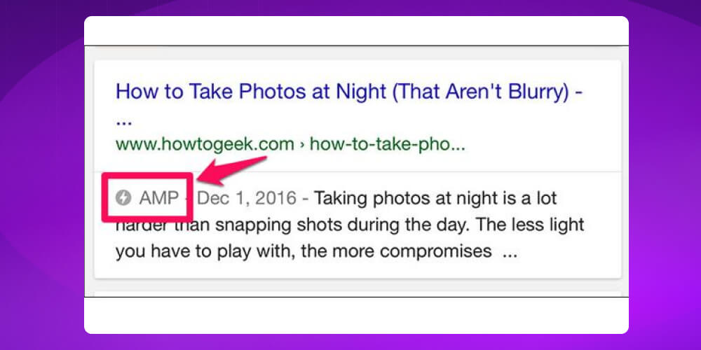 AMP hiển thị trên Google 