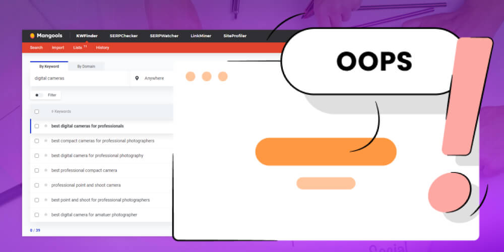 Lỗi, lưu ý khi dùng từ khóa 