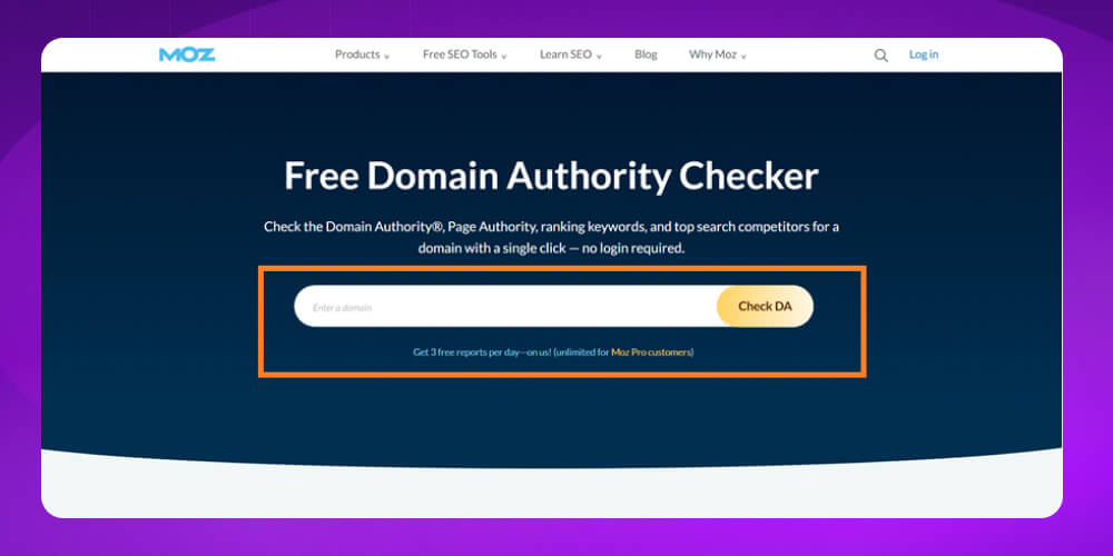 kiểm tra Domain Authority