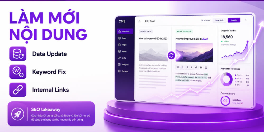 làm mới nội dung 