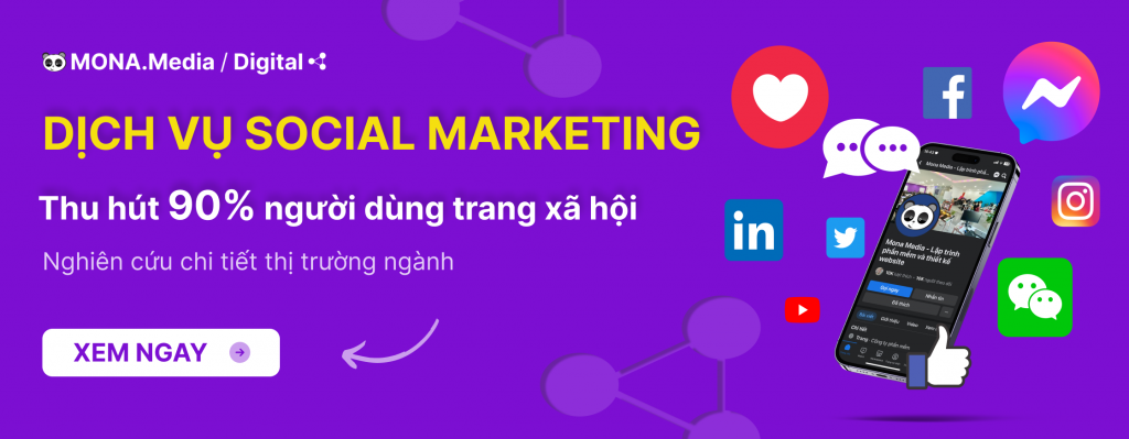 Banner dịch vụ social marketing