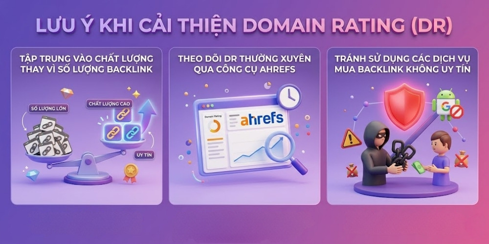 Lưu ý khi cải thiện chỉ số DR