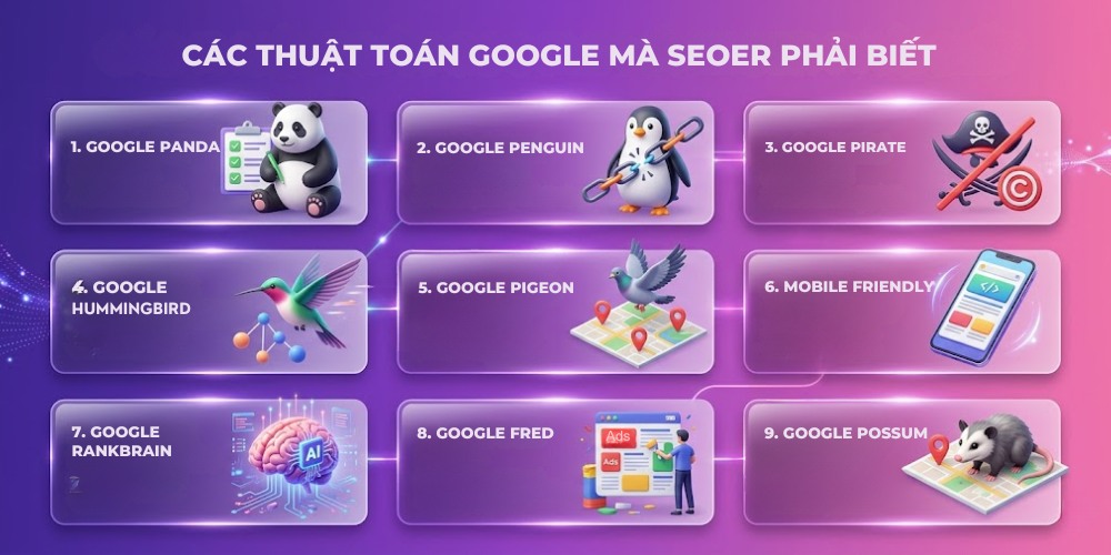 Các thuật toán Google SEOer nên biết
