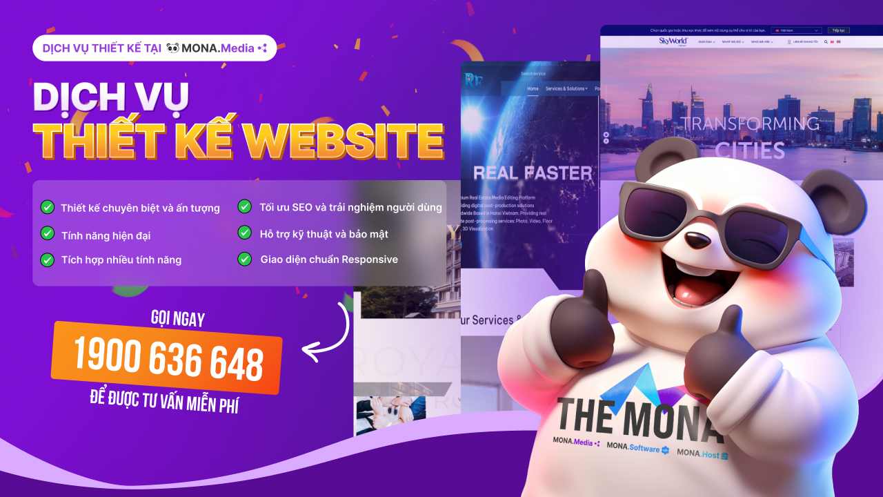 Dịch vụ thiết kế website tại MONA