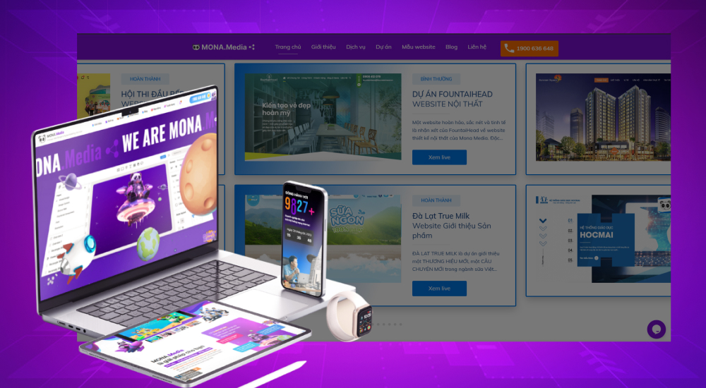 Ví dụ về website là gì từ trang web MONA