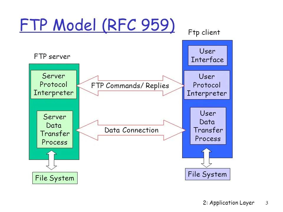 Chức năng từng phần của mô hình FTP