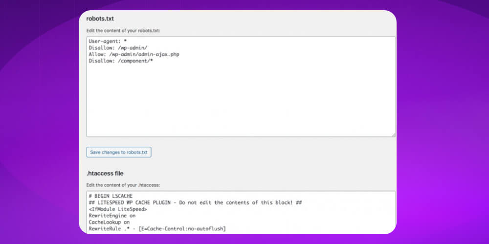 Tìm phần chỉnh file robots.txt