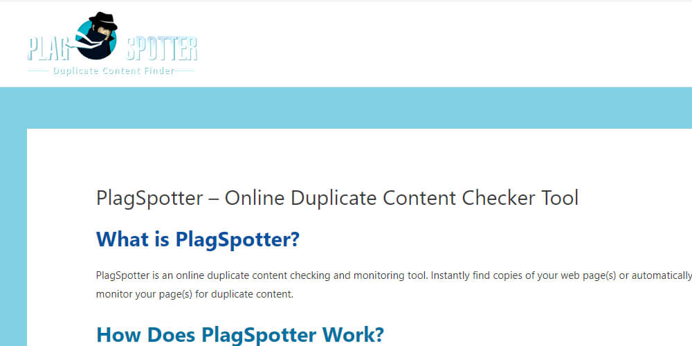 Công cụ kiểm tra bài viết chuẩn SEO Plagspotter