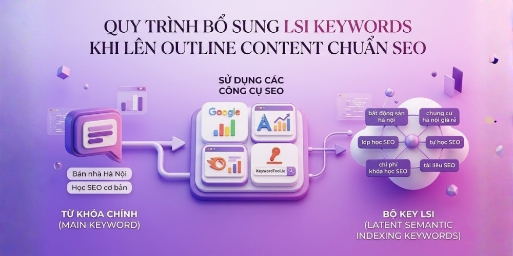 Bổ sung LSI Keyword khi lên outline content SEO