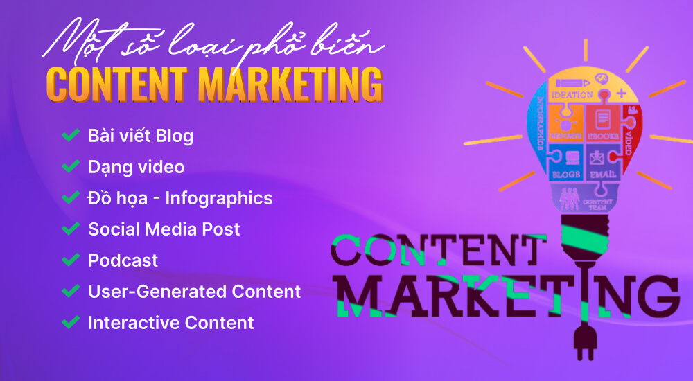 Các dạng content trong marketing phổ biến hiện nay