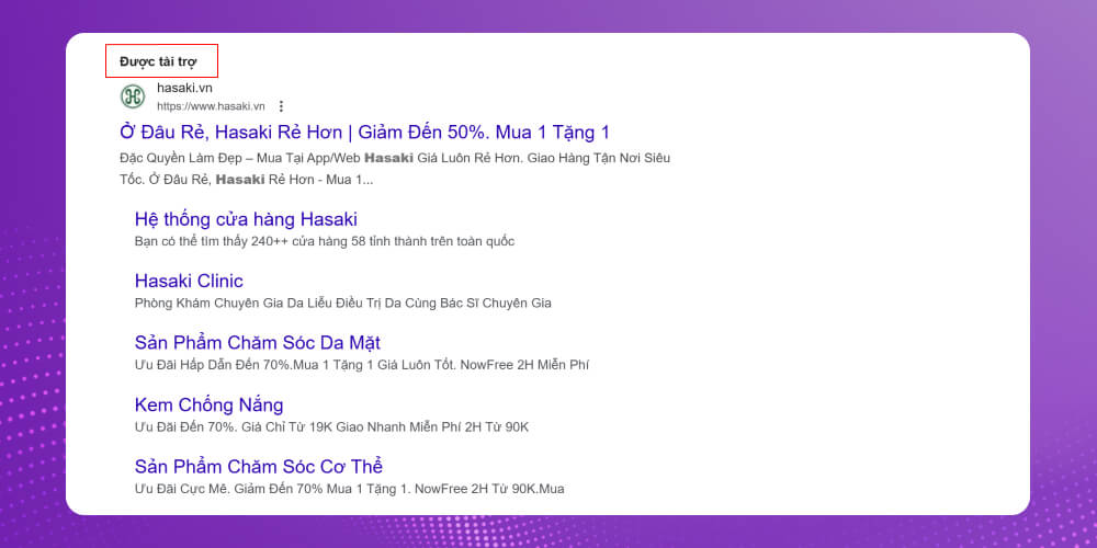 Ads sitelink (Sitelink trả phí)