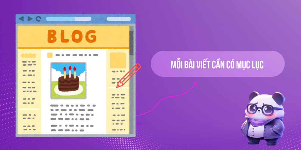 Mỗi bài viết cần có mục lục