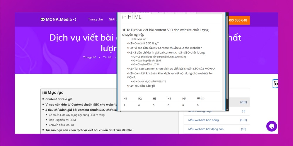 Chỉ nên sử dụng 1 thẻ H1 trong bài viết