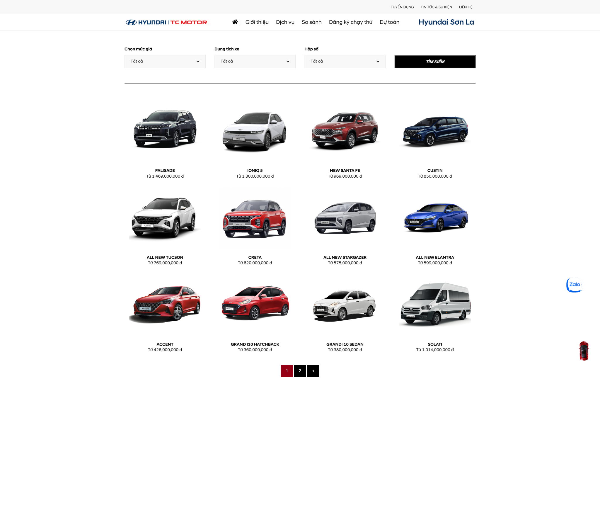 Mẫu thiết kế website ngành ô tô