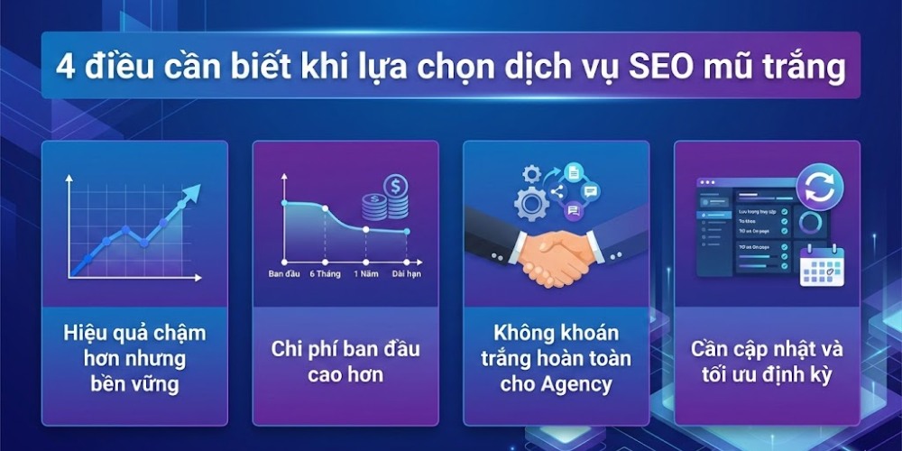 4 điều cần lưu ý khi chọn dịch vụ SEO mũ trắng