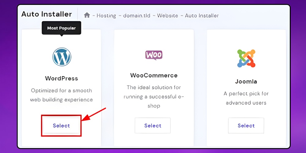 Bước 1 Tạo trang web WordPress