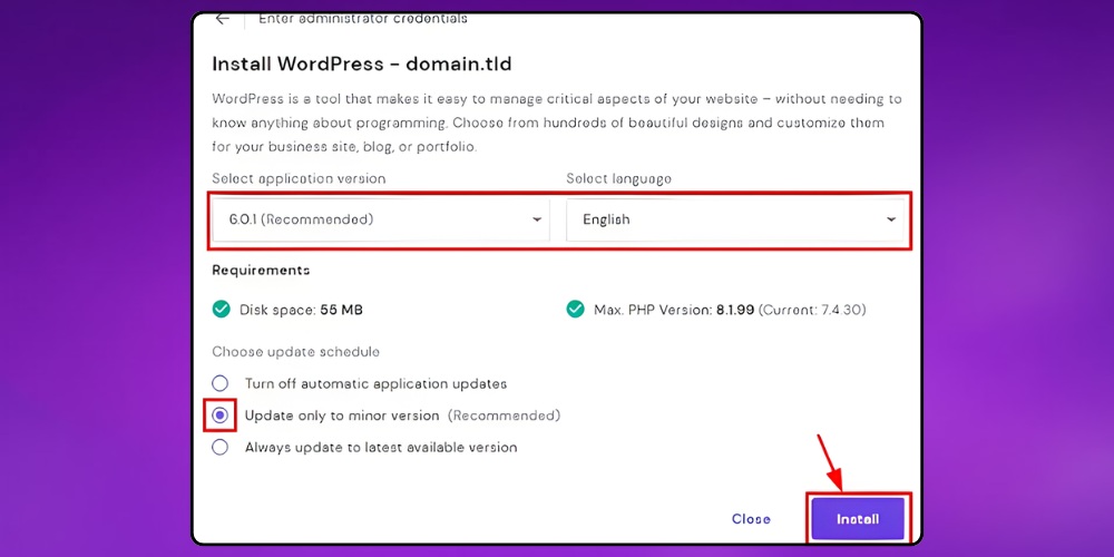 Bước 2 Điền thông tin khi làm website bán hàng bằng WordPress